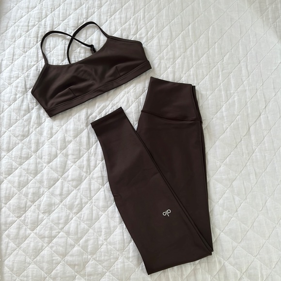 ALO Yoga Pants - Alo Yoga Set - Espresso - S